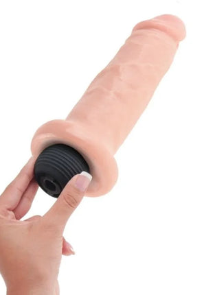 Pink silikon dildo mit schwarzer strukturierter basis king cock 15,24 cm spritzender hahn