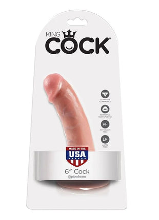KING COCK - 6 HAHNFLEISCH 15.2 CM - Dildo mit Saugnapf