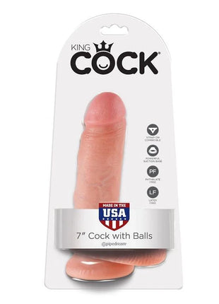 KING COCK - 7 DILDO - 17.8 CM - Dildo mit Saugnapf
