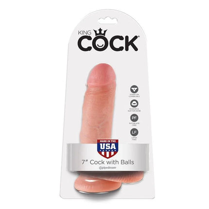 KING COCK - 7 DILDO - 17.8 CM - Dildo mit Saugnapf