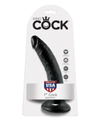 Schwarzer 7 zoll king cock dildo von pipedream mit saugnapf aus usa für sichere platzierung