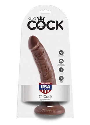 KING COCK - 7 SCHOKO DILDO - 17.8 CM - Dildo mit Saugnapf