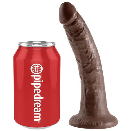 KING COCK - 7 SCHOKO DILDO - 17.8 CM - Dildo mit Saugnapf