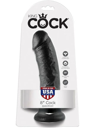 KING COCK - 8 DILDO SCHWARZ - 20.3 CM - Dildo mit Saugnapf