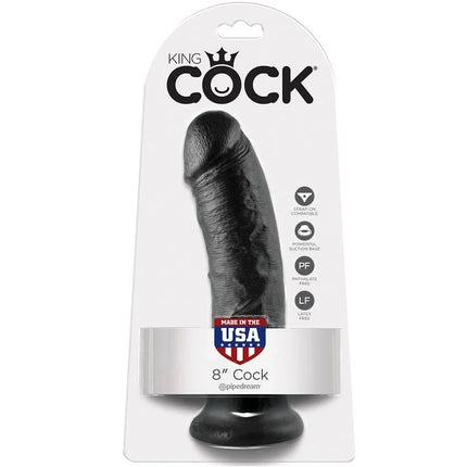 KING COCK - 8 DILDO SCHWARZ - 20.3 CM - Dildo mit Saugnapf