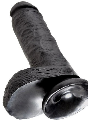 Black silikon dildo king cock 8 mit strukturierter schlafe und glattem, rundem kopf 20,3 cm