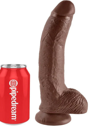 KING COCK - 9 DILDO BRAUN - 22.9 CM - Dildo mit Saugnapf