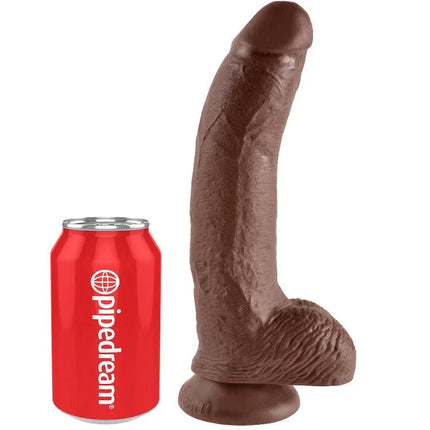 KING COCK - 9 DILDO BRAUN - 22.9 CM - Dildo mit Saugnapf