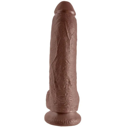 KING COCK - 9 DILDO BRAUN - 22.9 CM - Dildo mit Saugnapf