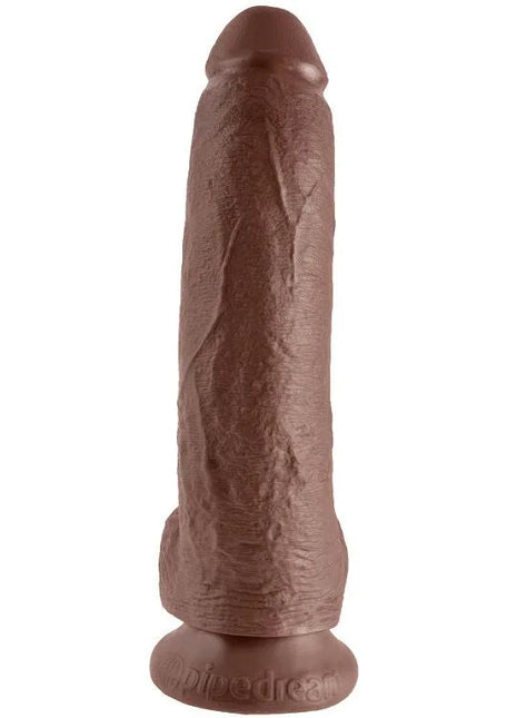 KING COCK - 9 DILDO BRAUN - 22.9 CM - Dildo mit Saugnapf