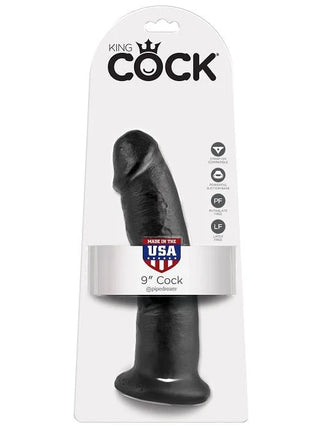 KING COCK - 9 DILDO SCHWARZ - 22.9 CM - Dildo mit Saugnapf