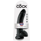King cock 9 dildo schwarz mit eier 22 9 cm realistisches silikonspielzeug in einzelhandelsverpackung