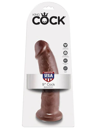 KING COCK - 9 HAHN BRAUN - 22.9 CM - Dildo mit Saugnapf