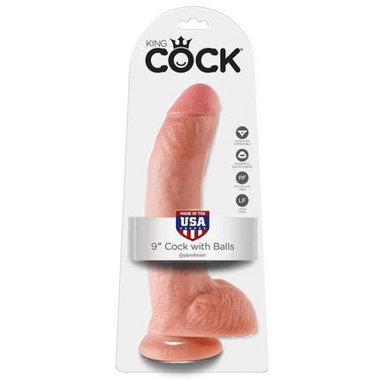 KING COCK - 9 SUAGNAPF DILDO - 22.9 CM - Dildo mit Saugnapf