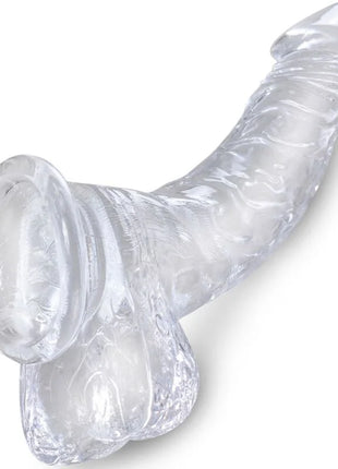 KING COCK - CLEAR REALISTISCH GEBOGENER PENIS MIT - 16.5 CM TRANSPARENT - Dildo mit Saugnapf