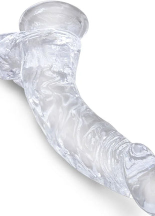 KING COCK - CLEAR REALISTISCH GEBOGENER PENIS MIT - 16.5 CM TRANSPARENT - Dildo mit Saugnapf