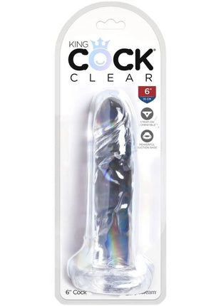 KING COCK - CLEAR REALISTISCHER PENIS 15.5 CM TRANSPARENT - Dildo mit Saugnapf
