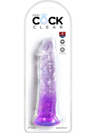KING COCK - CLEAR REALISTISCHER PENIS - 19.7 CM LILA - Dildo mit Saugnapf