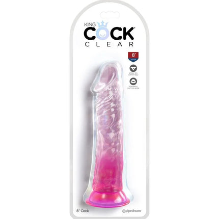 KING COCK - CLEAR REALISTISCHER PENIS - 19.7 CM ROSA - Dildo mit Saugnapf