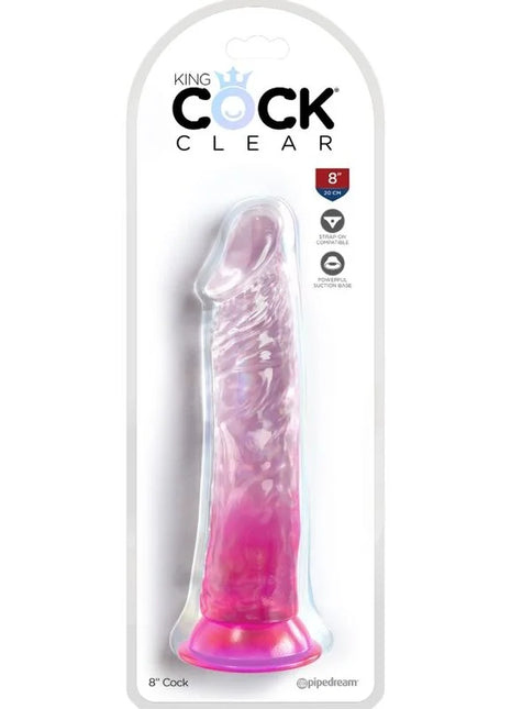 KING COCK - CLEAR REALISTISCHER PENIS - 19.7 CM ROSA - Dildo mit Saugnapf