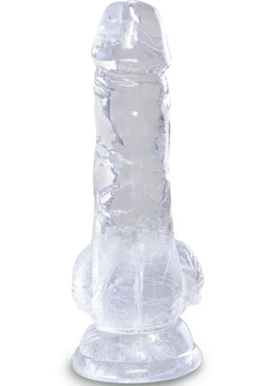 KING COCK - CLEAR REALISTISCHER PENIS MIT EIEREN - 10.1 CM TRANSPARENT - Dildo mit Saugnapf