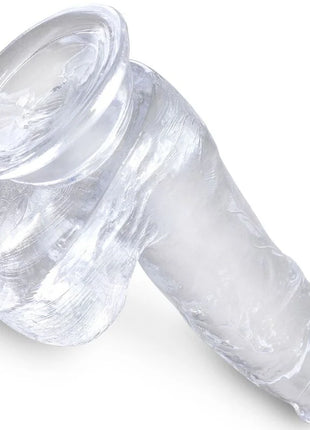 KING COCK - CLEAR REALISTISCHER PENIS MIT EIEREN - 13.5 CM TRANSPARENT - Dildo mit Saugnapf