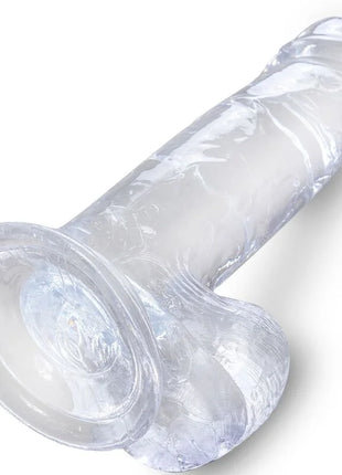 KING COCK - CLEAR REALISTISCHER PENIS MIT EIEREN - 15.2 CM TRANSPARENT - Dildos