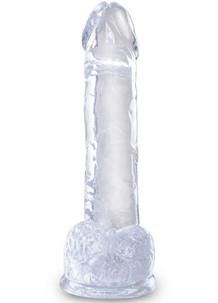 KING COCK - CLEAR REALISTISCHER PENIS MIT EIEREN - 15.2 CM TRANSPARENT - Dildos
