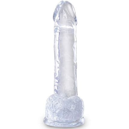 KING COCK - CLEAR REALISTISCHER PENIS MIT EIEREN - 15.2 CM TRANSPARENT - Dildos