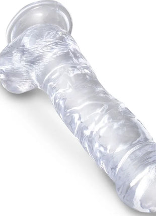 KING COCK - CLEAR REALISTISCHER PENIS MIT EIEREN - 16.5 CM TRANSPARENT - Dildo mit Saugnapf