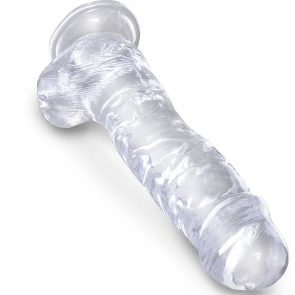 KING COCK - CLEAR REALISTISCHER PENIS MIT EIEREN - 16.5 CM TRANSPARENT - Dildo mit Saugnapf