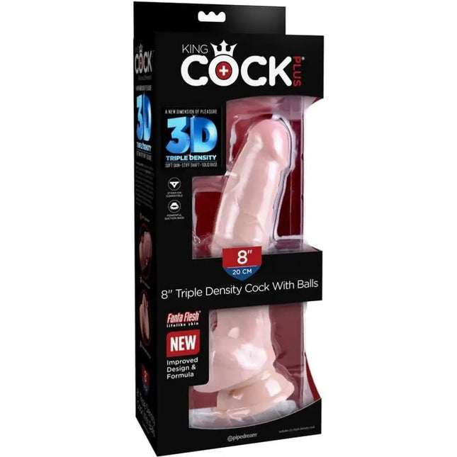 KING COCK - DENSITY-DILDO - 18.4 CM - Dildo mit Saugnapf