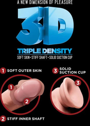 KING COCK - DENSITY-DILDO - 18.4 CM - Dildo mit Saugnapf
