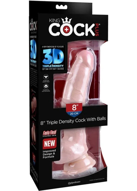 KING COCK - DENSITY-DILDO - 18.4 CM - Dildo mit Saugnapf