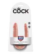 King cock doppelt penetration dildo 12,7 cm natürlich in pfirsichfarbener silikon mit realistischer hauttextur