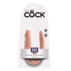 King cock doppelt penetration dildo 12,7 cm natürlich in pfirsichfarbener silikon mit realistischer hauttextur