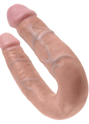 Pink silikon doppeldildo mit zwei köpfen 13,9 cm natürlich king cock dopp penetration dildo