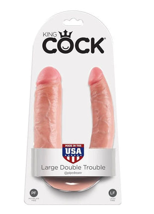KING COCK - DOPPELPENETRATIONSDILDO - 17.8 CM - Doppeldildo