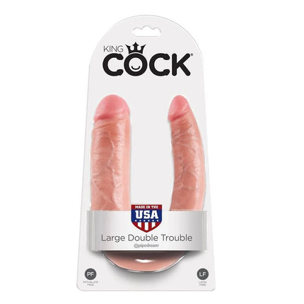 KING COCK - DOPPELPENETRATIONSDILDO - 17.8 CM - Doppeldildo