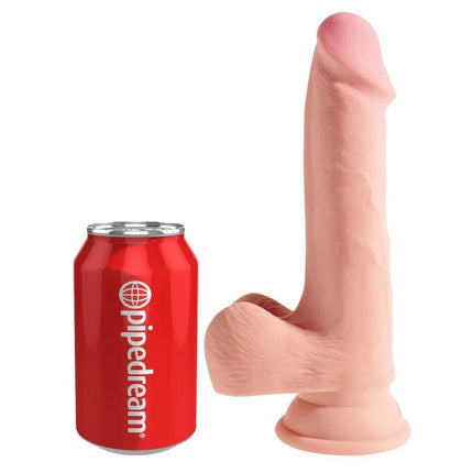 KING COCK - DREIFACHDENSITTSHAHN - 19 CM - Dildo mit Saugnapf