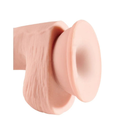 KING COCK - DREIFACHER DICHTEHAHN - 14 CM - Dildo mit Saugnapf