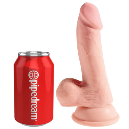 KING COCK - DREIFACHER DICHTEHAHN - 14 CM - Dildo mit Saugnapf