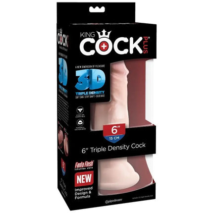 KING COCK - DREIFACHER SAUGNAPF - 15 CM - Dildo mit Saugnapf