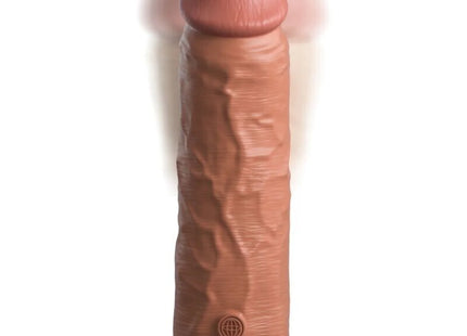 KING COCK - ELITE REALISTISCHER DILDO MIT VIBRATION UND SILIKON 20.3 CM KARAMELL - Dildo mit Saugnapf