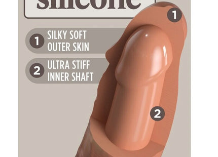 KING COCK - ELITE REALISTISCHER DILDO MIT VIBRATION UND SILIKON 20.3 CM KARAMELL - Dildo mit Saugnapf