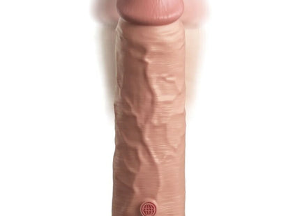 KING COCK - ELITE REALISTISCHER DILDO MIT VIBRATION UND SILIKON - 20.3 CM - Dildo mit Saugnapf
