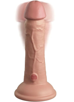 KING COCK - ELITE REALISTISCHER DILDO - VIBRATION UND SILIKON - 15.2 CM - Dildo mit Saugnapf