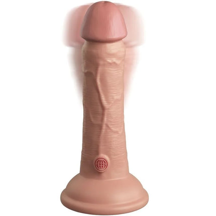 KING COCK - ELITE REALISTISCHER DILDO - VIBRATION UND SILIKON - 15.2 CM - Dildo mit Saugnapf