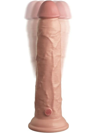 KING COCK - ELITE REALISTISCHER DILDO VIBRATOR & SILIKON FERNBEDIENUNG - 23 CM - Dildo mit Saugnapf