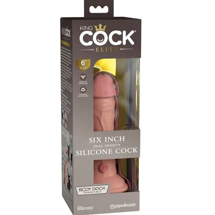 KING COCK - ELITE REALISTISCHER SILIKONDILDO - 15.2 CM - Dildo mit Saugnapf
